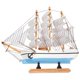thumbnail image 2 of Wooden Sailboat Model Multi Retro Decorative Nautical Sailing Boat Ornament, 2 of 4