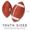 thumbnail image 3 of (3 pack) Franklin Sports Mini Rubber Brown Football - Youth Size - 10", 3 of 9