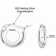 thumbnail image 2 of Savlano Women 925 Sterling silver Round Hoop Earrings, 10MM-25MM, 2 of 6