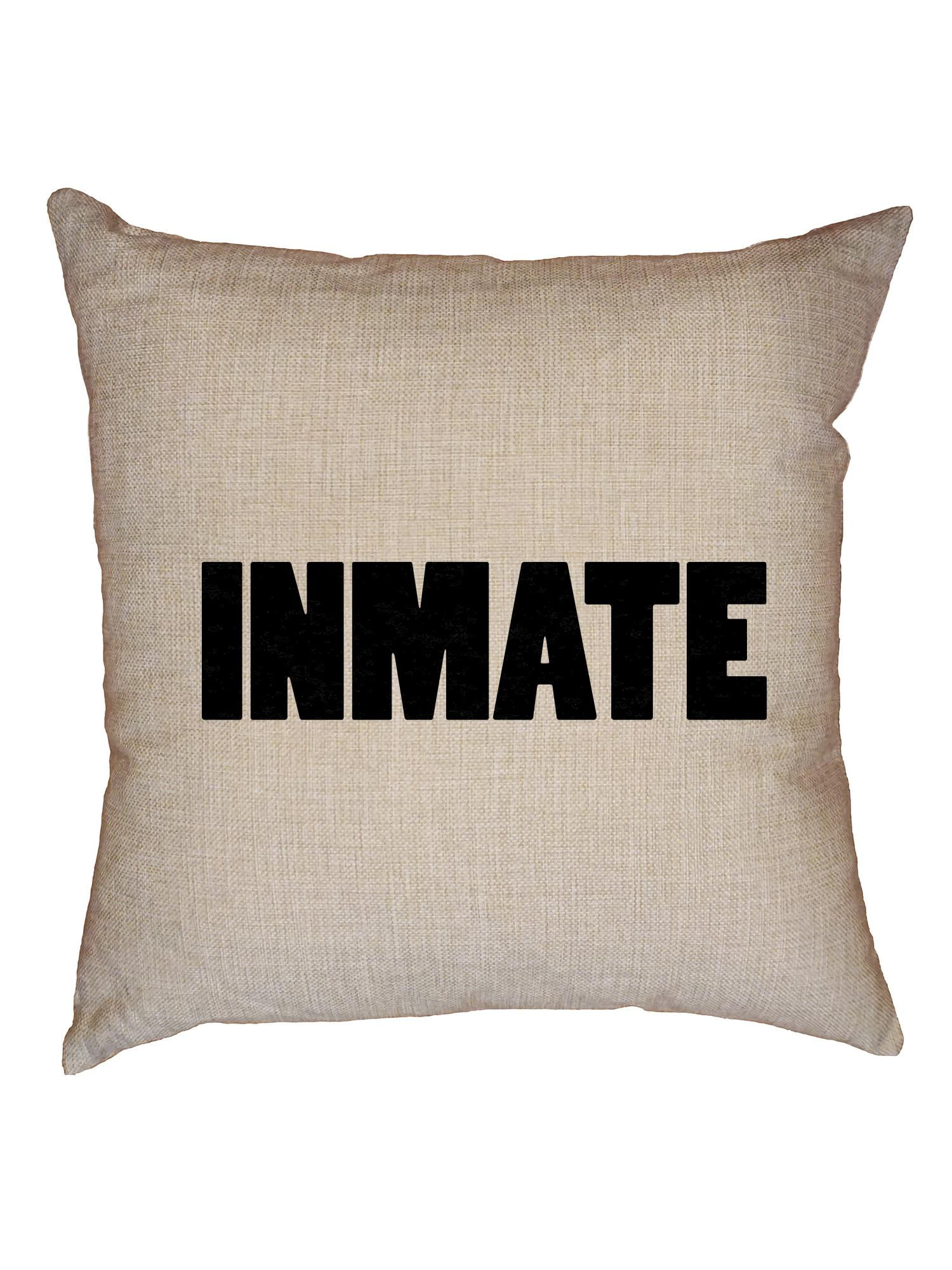 Inmate Prison Jail Large Font Hilarious Graphic Decorative Linen