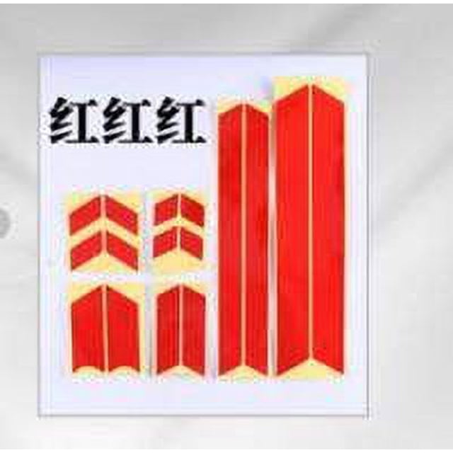 Reflective Stickers Electric Foldable Scooter Body Skateboard Waterproof Hub Parts Waterproof PVC Safety Warning Strip Replacement for Xiaomi M365 Red