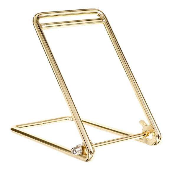 OATIPHO Convenient Movie Ticket Holder in Golden Stainless Steel with Stable Desktop Stand
