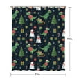 thumbnail image 5 of Christmas Dinosaur Pattern Shower Curtain 72"x84" ,Bathroom Decorative Shower Curtains Set with 12 Hooks,Modern Waterproof Washable Shower Curtain, 5 of 6
