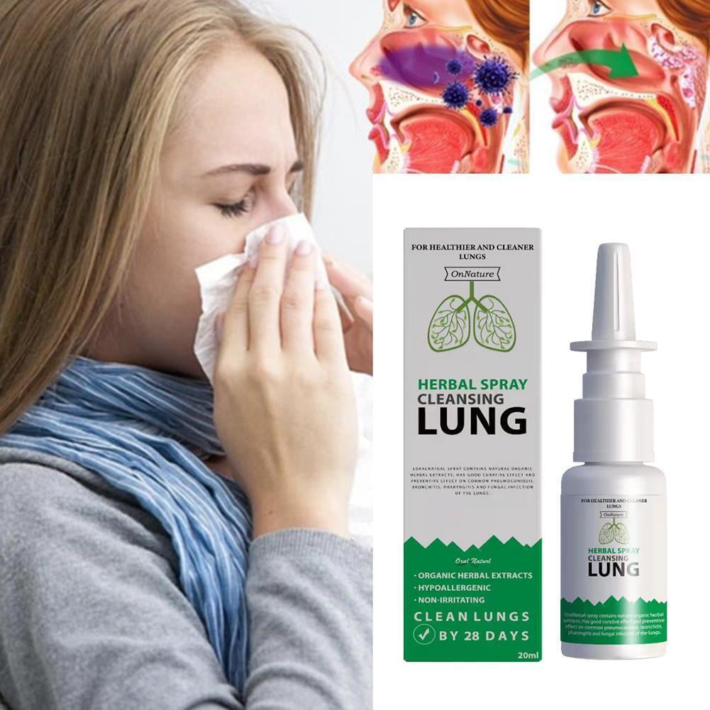 Lung Herbal Cleanser Spray for Smokers Clear Nasal Congestion,Herbal