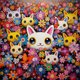 thumbnail image 5 of Kit Punto Cruz Con Gatos Hilo Algodón Ecológico Bordado 11CT Arte 61x61cm, 5 of 9