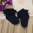 thumbnail image 4 of SUNSIOM Infant Baby Girls Socks Sweet Eyelet Frilly Lace Princess Ankle Socks, 4 of 7