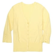 George - Women's Plus Soft Cotton Cardigan Sweater