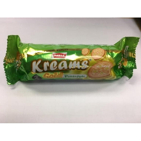 PARLE KREAMS GOLD PINEAPPLE BISCUITS, FLAVOURED SANDWICH BISCUITS