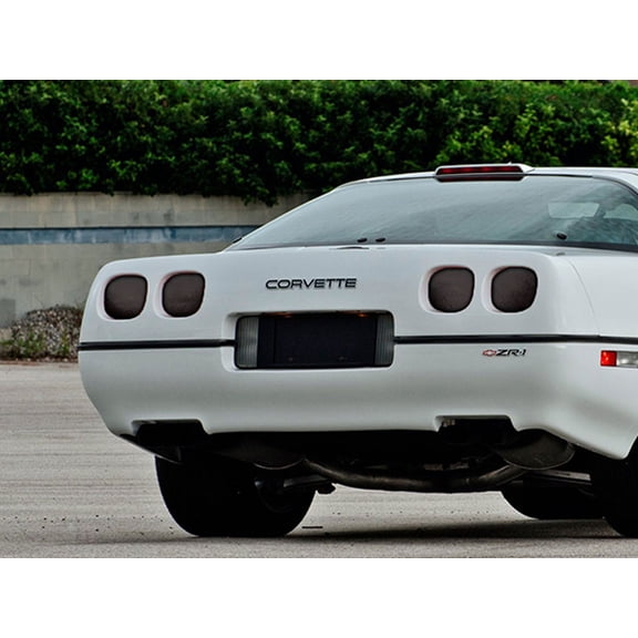 Rvinyl Tail Light Tint Covers Compatible with Chevrolet Corvette 1984-1990 (Coupe) - Smoke