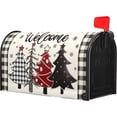 thumbnail image 4 of Christmas Buffalo Plaid Mailbox Covers Magnetic Standard Size 21"x18" Winter Welcome Tree Mailbox Wraps Xtmas Snowflakes Post Letter Box for Holiday Outdoor Decoration, 4 of 6
