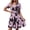 Black Purple Flower, variant on Summer Dresses for Women Lightweight Casual Short Sleeve Floral Mini Dress A Line Beach Vacation Sundress