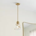 thumbnail image 2 of Parrot Uncle Modern Gold 1-Light Pendant Light with Glass Shade, 2 of 12