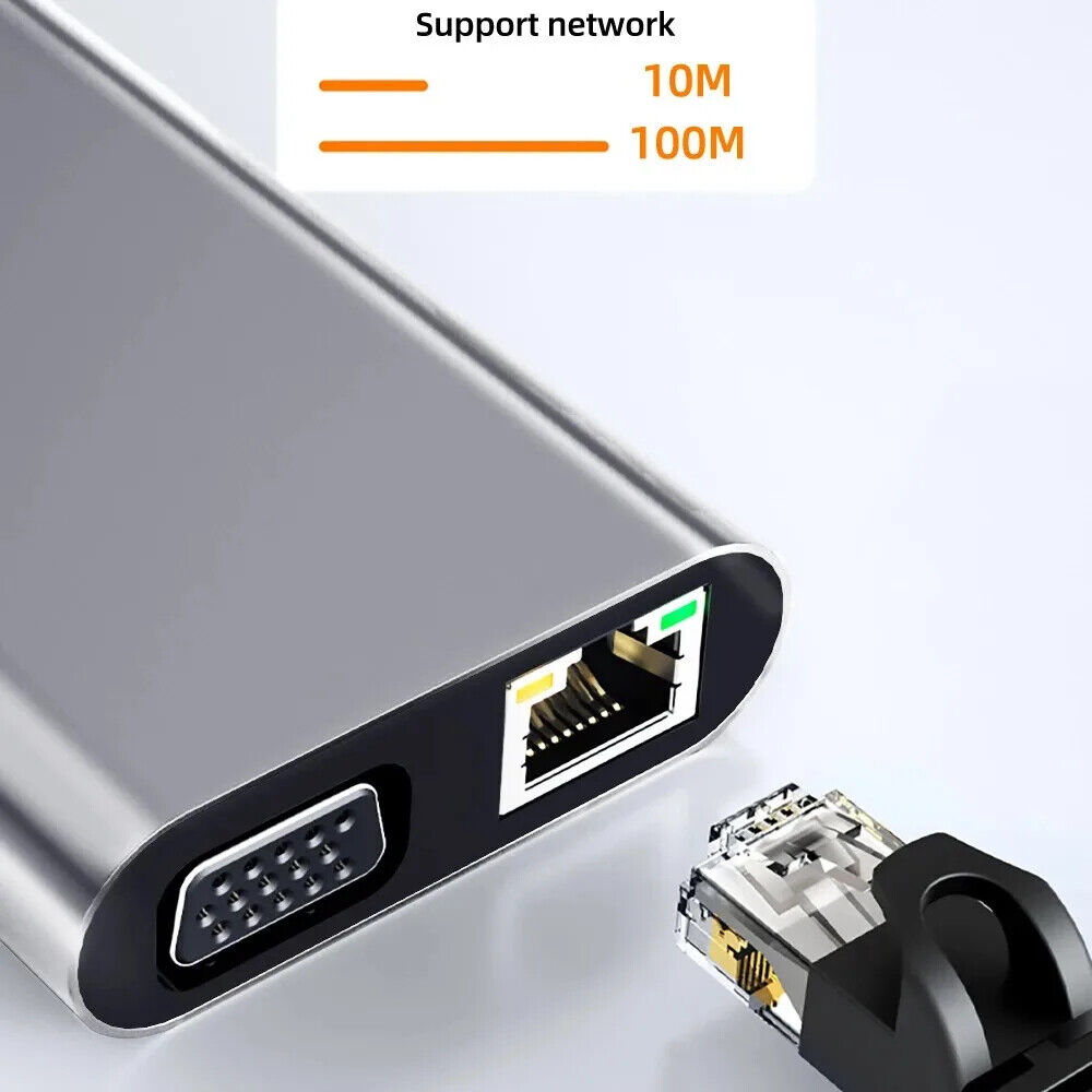 Cocobaby Adapter USB C HUB Type C 11 Port High Speed Multi USB Splitter PC Laptop Macbook