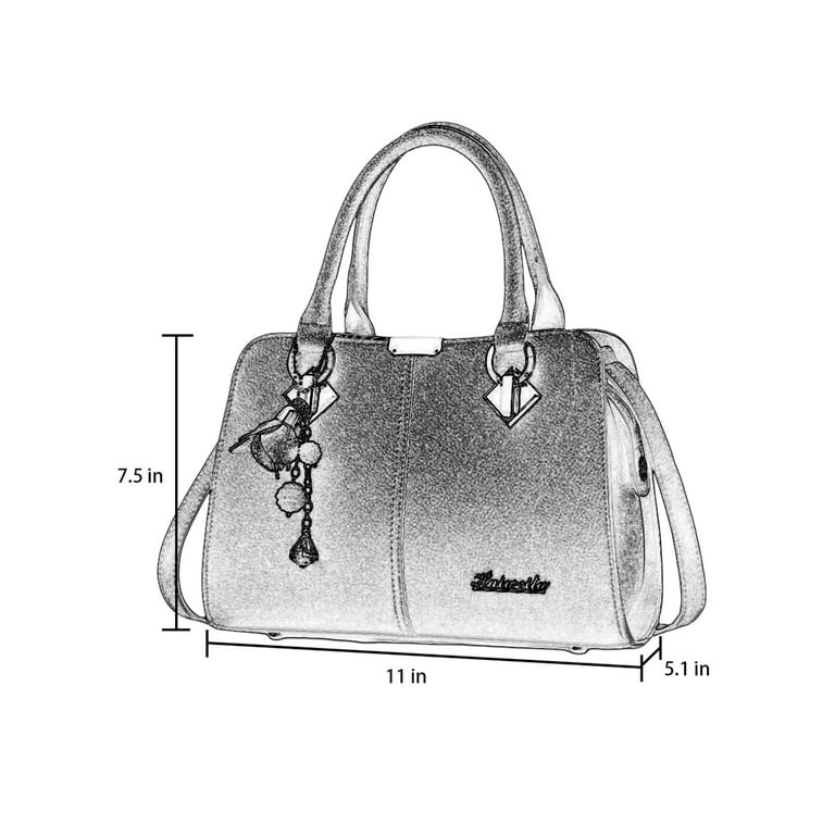 Authentic Calvin Klein Monogram Logo Zip Top Womens Bag, Multi Pocket Bag  Brown