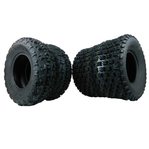 MASSFX 21x7-10 Front (2) & 20x10-9 Rear (2) Tires for ATV, UTV, & SxS (4-pk)