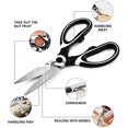 thumbnail image 4 of Kitchen Shears, red kitchen scissors with Cover,heavy duty scissors Ultra Sharp Stainless Steel Multi-function for Kitchen, Chicken, Poultry, Fish, Meat, Herbs, 4 of 6