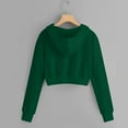 thumbnail image 5 of Savings Mwjwdo Zip Up Hoodies for Big Girls Cropped Long Sleeve Sweatshirts Jackets Kids Trendy Y2k Crop Tops Teen Girls Clothes 2025 Green 13 Years, 5 of 9