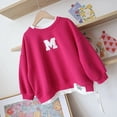 thumbnail image 2 of Suéter para niños, primavera y otoño, nuevo suéter de dos piezas con letras adhesivas para niños y niñas, abrigo holgado informal para niños, 2 of 5