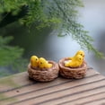 thumbnail image 3 of Ruanlalo 2Pcs Mini Birds with Nest Garden Resin Art Craft Home Decor Desktop Ornament, 3 of 5