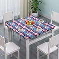 thumbnail image 3 of Boho Inspired Square Table Cover 34x34 Inch with Stretch Elastic Hem, Floral Design for Card Tables and Patio Settings, 3 of 6