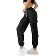 thumbnail image 7 of Ashirexll Women Winter Pants, Cargo Pants for Women, Casual Straight Wide Leg Loose Work Trousers with Pockets for Business Attire, 7 of 7