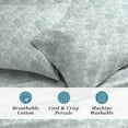 thumbnail image 2 of Full Size Bed Sheet Set,  Cotton Percale Full Size Deep Pocket Super Soft Bedding Set, Cooling, Breathable & Extra Soft, Ethereal Paisley, 2 of 8