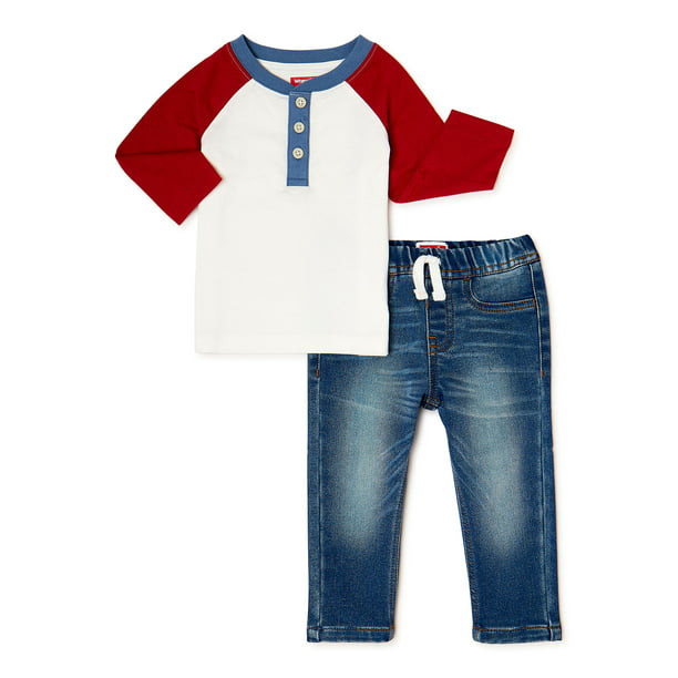 Wrangler Infant Boys Shirt and Pants-Toddler, 2-Pack 