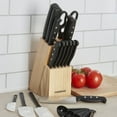 thumbnail image 5 of Farberware 22-Piece Never Needs Sharpening Stainless Steel Knife Set with Tool Set Black, 5 of 13