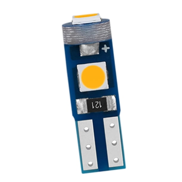 Luz LED para tablero de instrumentos de coche, 12 V CC, T5, 3SMD, apta para luces de instrumentos y aire acondicionado. amarillo