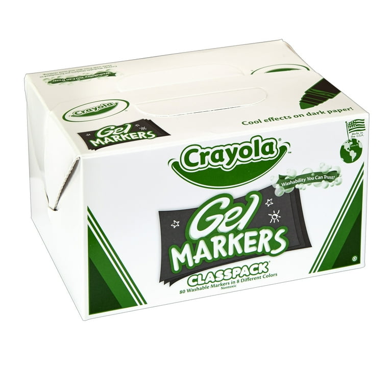 Crayola Washable Gel FX Classpack Markers, Eight Assorted Colors