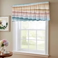 thumbnail image 6 of 2 Pack Abstract Pink Blue Wave Valance for Window Modern Art Kitchen Valance Rod Pocket Short Curtain Topper Decorative Window Treatment for Living Room Bedroom 54"x18", 6 of 8