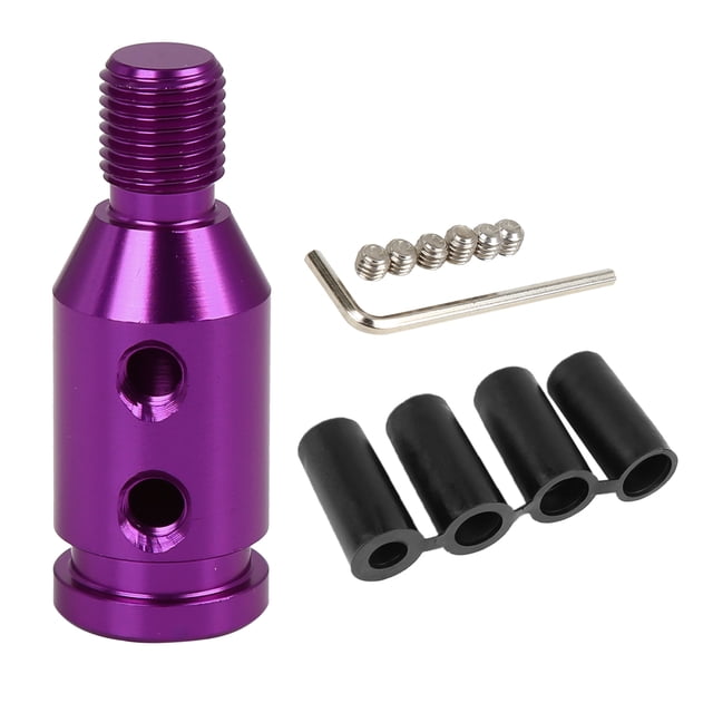M12x1.25 Coche Púrpura Marcha Cambio Perilla Adaptador para Palanca Cambios Sin Rosca