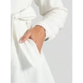 thumbnail image 5 of DARING DIVA Trench Jean Notched Lapel Long Sleeve Denim Jacket S White, 5 of 6