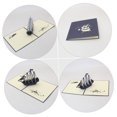 thumbnail image 4 of Homoyoyo Sailboat Greeting Cards 3D Design Blue Paper Gift for Friends Graduation Cards 1Pack, 4 of 8