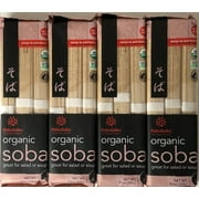 Hakubaku Authentic Japanese Buckwheat Noodles (Organic Soba Pack of 4)