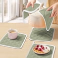 thumbnail image 5 of Sage Green Pot Holders for Kitchen Heatproof Potholder, 5 Pack Farmhouse Sage Green Decor Hot Pads Multipurpose Oven Pads Cloth Potholders Trivet for Cooking Baking, 5 of 8