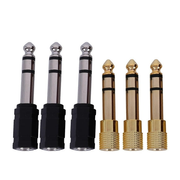 6X Headphone Adapter Male to Female Stereo Earphone Jack Adapter