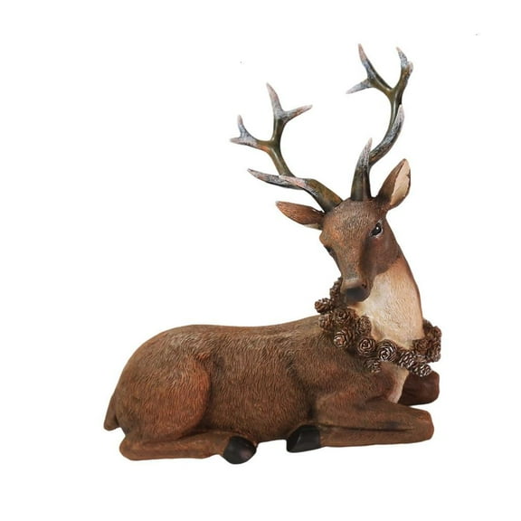Realistic Reindeer Figurines Christmas Decorations DeerAn1ma1Model Xmases Holiday Winter Mantle Shelf Centerpieces