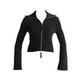 thumbnail image 5 of Sofia Jeans Women's Wide Collar Zip Cardigan, Lightweight, Size XS-XXXL, 5 of 5