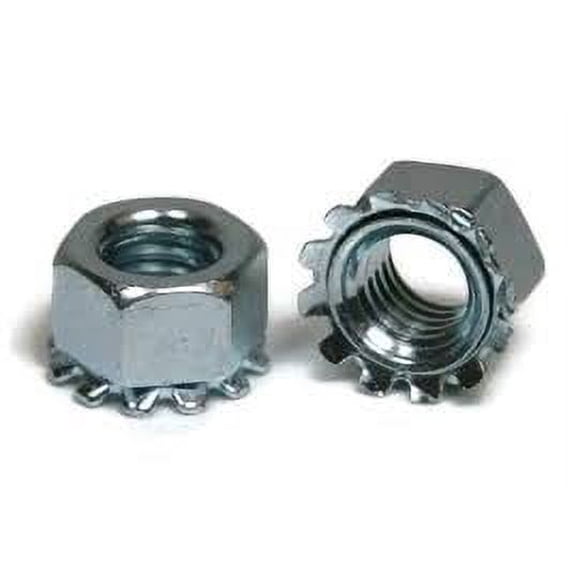 M4-0.70 Keps Nut, K-nut, External Tooth Lock Nut, Class 8, Zinc CR+3 Plating (Quantity: 1200)