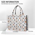 thumbnail image 3 of Large Capacity Tote Bag,White Halloween Witch Pumpkin Pattern Handbag Fashion Luxury Tote Bag,15.7"x13"x 5.1" Inches,Laptop Compatible, 3 of 6