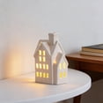 thumbnail image 6 of WOHAPY Upgrade Ceramic House Figurines with LED Lights, Glowing Mini Village Set, Tabletop Decor for Parties and Celebrations E, 6 of 8