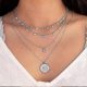 thumbnail image 4 of Dainty Multi Disc Choker Necklace For Women Girls, 4 of 5