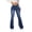 Blue, variant on LYMAYTER Women Flare Jeans Skinny Microflared Denim Pants for S-2XL Fashion High Waisted Female Flare Jeans with Pockets