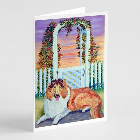 Collie Greeting Cards and Envelopes Pack of 8