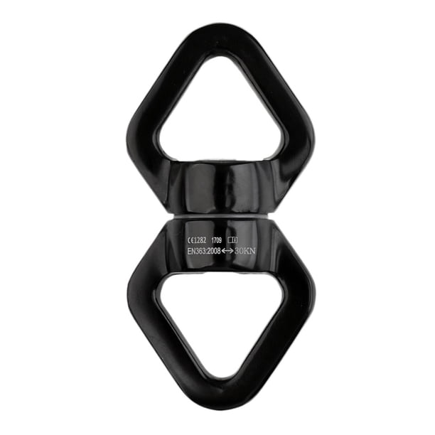 Conector de cuerda giratorio de grado engranaje de escaladaConector de cuerda giratorio Rodamiento de bolas Rodamiento Montañismo Conexión de giro de aro Accesorios de hardware giratorio negro Advancent OD002828-04