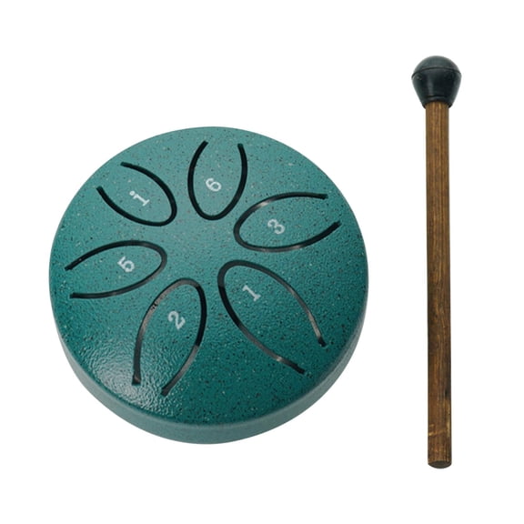 Rain Drum For Outside, Buddha Stones Mini Steel Tongue Drum, Mini Handpan Drum 3 Inch Sound Healing Drum Kit, 6 Note Worry Free Drum Handpan Drum