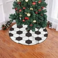 thumbnail image 2 of FMSHPON Soccer Ball Surface Xmas Christmas Tree Skirt Stand Mat for Holiday Party Decoration Indoor Outdoor 48 inches, 2 of 3