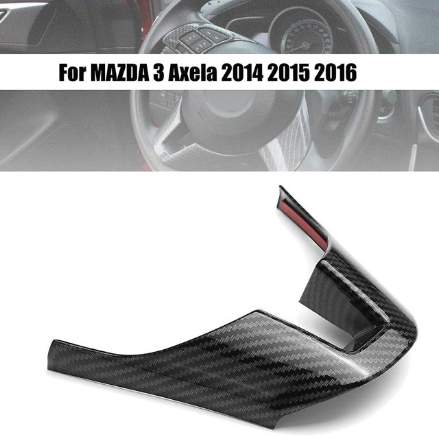 Embellecedor de cubierta de Panel de marco decorativo de volante de fibra de carbono para 3 Axela 2014 2015 2016