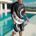 thumbnail image 3 of Vedolay Summer Casual Short Sets Men's Summer Shirt & Shorts Set Two Piece Casual Sports Outfits,Black XL, 3 of 3